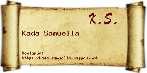 Kada Samuella névjegykártya